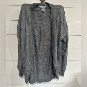 Jockey Women's Gray Open-Front Cardigan